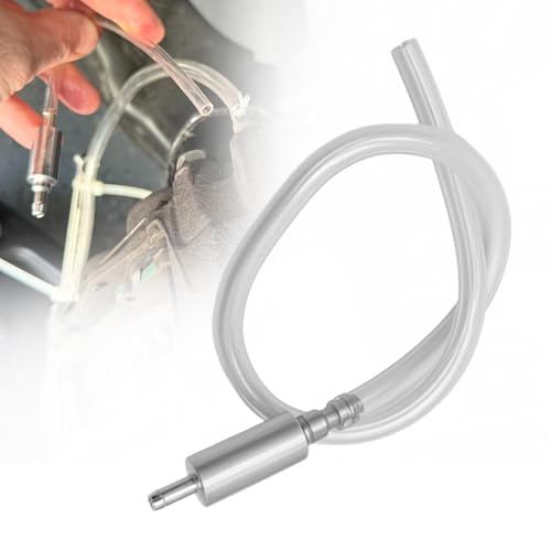 Brake Bleeder Hose Kit with One Way Check Valve for Car Motorcycle, Universal Hydraulic Brake Fluid Bleeder, 2 Pack, Includes Clips & Nozzle Caps for Easy Fluid Replacement