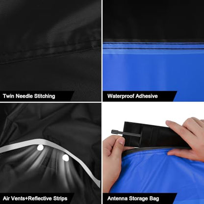 Waterproof Motorcycle Cover Compatible with Yamaha Hyper Nakes/XSR MT07/09/10, 420D Oxford Cloth Motorcycle Cover for Snow Rain Dust Protection - size: MT-07/09/10-Black