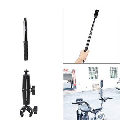 PellKing Suction Car Mount for Insta360 x5,x4, x3, x2, x,One RS,R Compatible with GoPro Max DJI OSMO 360 Camera 5 in 1 Suction Mount Kit for Action Cameras (Includes 44.9-inch Selfie Stick)