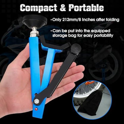 Motorcycle Stand Rear Wheel Stand,Foldable Convenient Dirt Bike Lift Universal for All Most Dirt Pit Bike Motorcycle Naked Cruiser Blue - color: Blue