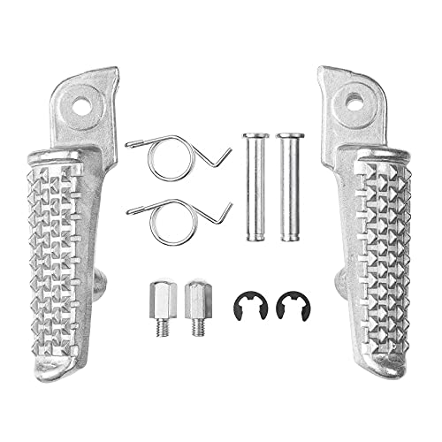 Front Foot Pegs Pedal Footrests for Honda CBR 600RR 2007-2019 Models, Bolt Diameter : 6mm (Front-White-1) - color: Front-White-1