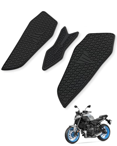 Motorcycle SideTank Pad Compatible with Kawasaki 2025 MT-07 MT07,Anti-Slip Scratch-Resistant Protector Sticker (pre-Applied Adhesive) Knee Grip Traction Pad