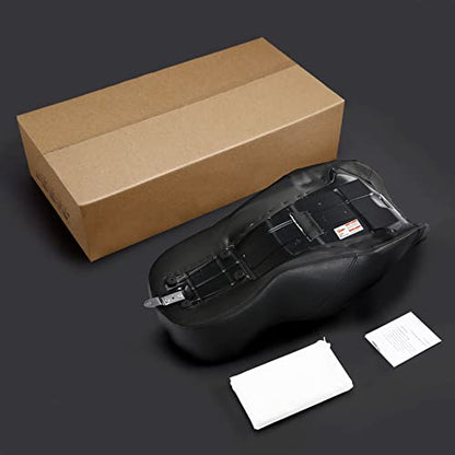 SLMOTO Hammock Motorcycle Drive River Seat - Motorcycle Seat Cushion fit for Harley Touring Road King Street Glide Road Glide Electra Glide 2009-2023 - color: C Style Black