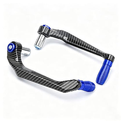Motorcycle Brake Lever Guards for Indian Scout Bobber 2017–2026, CNC Aluminum Alloy Lever Protector, Carbon Fiber Style Handguard, 7/8" 22mm Handlebar Protection - color: Blue