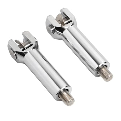 2.75" Chrome Passenger Foot Pegs Support Mount Footrest Extension Kit For Harley Softail Fat Boy Night Train 2000-2006 - color: Chrome