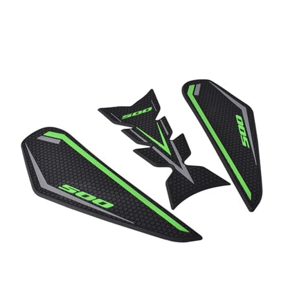 Motorcycle Side Fuel Tank pad Traction Pad Gas Knee Grip Protective Sticker Tankpad Protector fit for Ka&wa&sa&ki NINJA500/Z500 NINJA 500/Z 500 2024 2025 (Green)