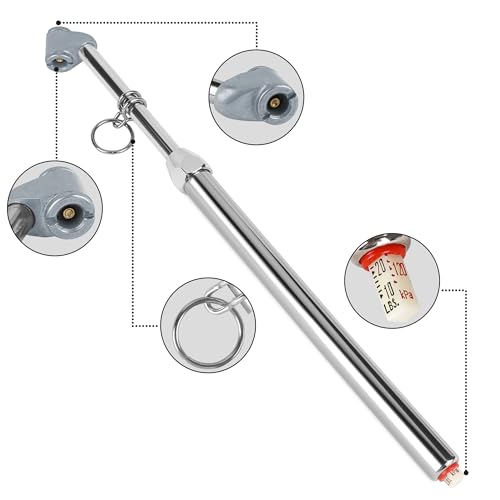 10-160LBS Tire Pressure Gauge for Car, Truck, Bike, Motorcycle, 80-1100kPa - style: Dual Head