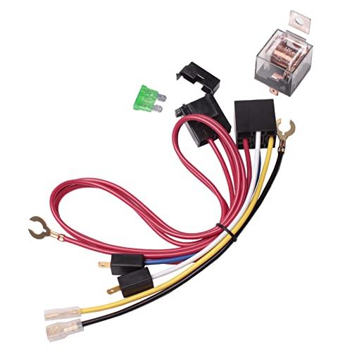 FARBIN Air Horn Relay Wiring Harness Kit 12V 80 AMP for Car Truck Motorcycle (Relay 4 pin Single Horn Wiring Harness, 12V) - color: Relay 4 pin single horn wiring harness, size: 12V