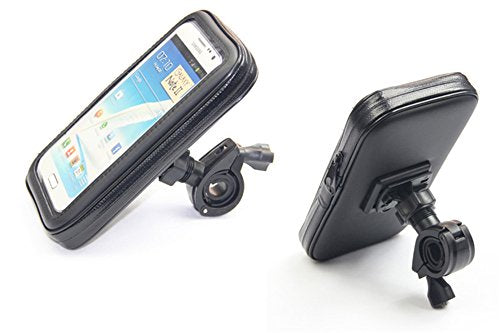 Universal 360° Switch Waterproof Bike Bicycle GPS Case Motorbike Stand Phone Holder Mount for Smartphone Up to 4.7-5.2 Inch (XL(5.3"-6.2")) - size: XL(5.3"-6.2")