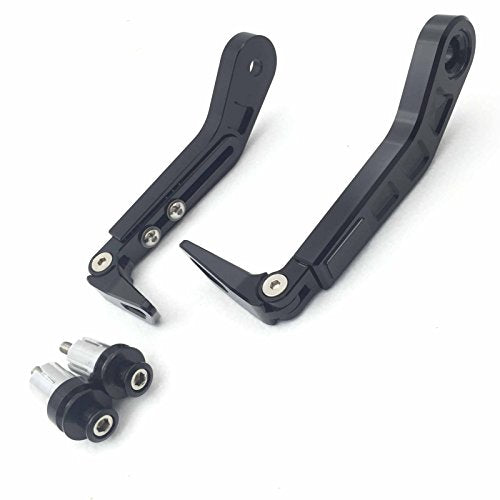 XKH- Motorcycle Adjustable Length Angle Black CNC 7/8" (22mm) Protector Proguard Pro Brake Clutch Levers Protect Guard Compatible with GSX GSXR RM DR Ninja ZX ZZR KTM SXR