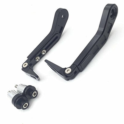 XKH- Motorcycle Adjustable Length Angle Black CNC 7/8" (22mm) Protector Proguard Pro Brake Clutch Levers Protect Guard Compatible with GSX GSXR RM DR Ninja ZX ZZR KTM SXR