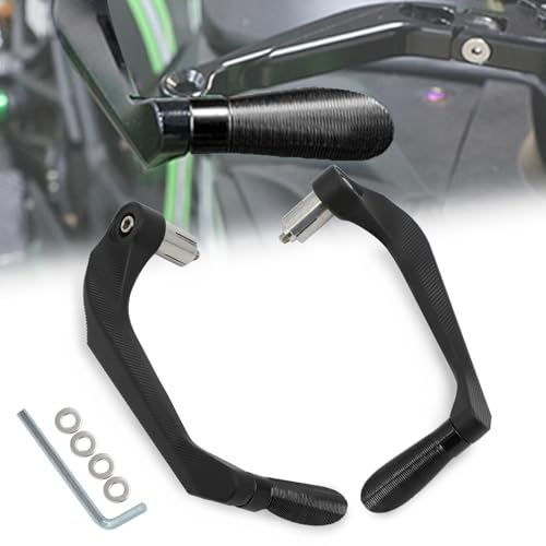 CHIFUN 7/8" Motorcycle Brake Clutch Lever Guard Protector Universal Aluminum Hand Guard Replacement for Yamaha Kawasaki Suzuki Honda Ducati BMW Motorbike Scooters Mountain Bikes(Black) - color: Black