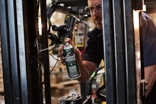 Liquid Wrench Chain Lube – Heavy Equipment, Motorcycle, ATV or Bike Chain Lube Spray – Reduces Friction, Prevents Corrosion, Long-Lasting Protection with Solid Lubricant – 11 oz (Case of 12)