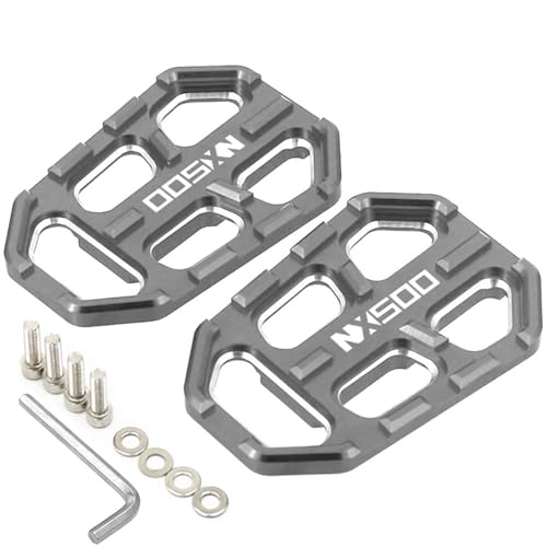 Motorcycle Foot Pegs Front Footpegs Footrests Pedal Enlarger Brake Extension for Honda NX500 2023 2024 2025(Foot Pedals Gray) - color: Foot pedals Gray