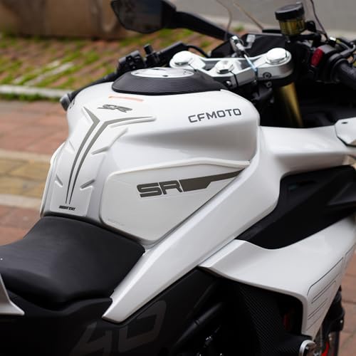 Motorcycle Tank Pad,Motorcycle Fuel Tank Protector,Gas Tank Decals Compatible With CFMOTO 450SR CF MOTO SR450 450 SR(White) - color: White