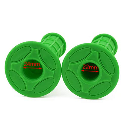 HIAORS 7/8" 22mm and 24mm Universal Motorcycle Grips Hand Grips Compatible with CRF50 CRF125 XR50 XR100 KX65 KX85 KX125 50cc 110cc 70cc Pit Dirt Bike Motocross Parts Green - color: Green