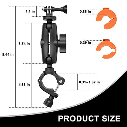 Handlebar/Seatpost/Pole Mount for Insta360 ACE Pro One X4 X3, X2, X, One R, RS, GO 2, GoPro, Bike Motorcycle Holder Head Super Clamp Mount Accessories