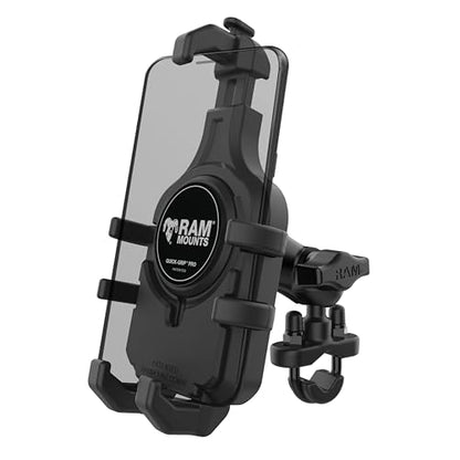RAM MOUNTS Quick-Grip Pro Vibration Damping Phone Mount with U-Bolt Base for Motorcycles and ATVs RAM-B-149Z-A-PD5VU