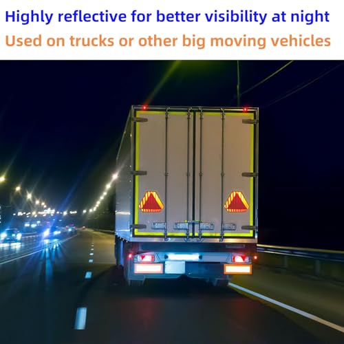 Kichwit Slow Moving Vehicle Triangle Reflective Sticker, 9.6 x 8.3 Inches, Safety Sign for Golf Cart Farm Tractors, 2 Pack - style: Reflective Sticker (2 Pack)