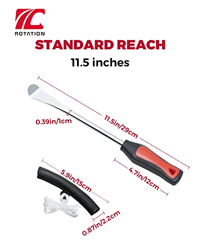 ROTATION 11.5 inch Steel Tire Spoon Lever Iron Tool Kit, Professional Tire Changing Tool for Motorcycle, Dirt Bike, Lawn Mower, 3 pcs Tire Spoons, 2 Rim Protector | 5-Piece Set - size: 5pc set