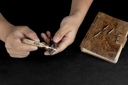 OKNIFE Otacle D1 Cracked Brass Small EDC Multi Bit Pocket Screwdriver, 8 in 1 Mini Precision Screwdriver Set, S2 Steel Magnetic Bits for Work or Daily Use - color: Cracked Brass