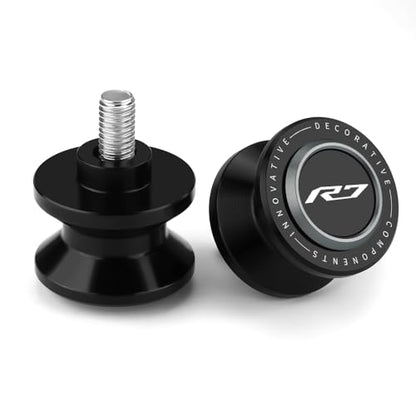 M6 Motorcycle Swingarm Spools Slider Compatible With YAMAHA YZF R7 2021 2022 2023 2024 2025 2026 | Swing Arm Stand Bobbins Screws YZF-R7 YZFR7 Accessories (black-4) - color: black-4