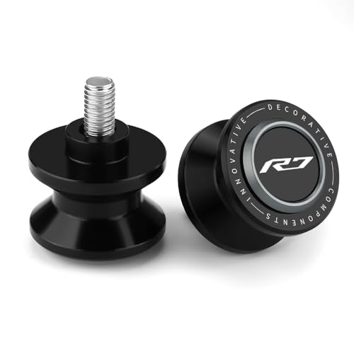 M6 Motorcycle Swingarm Spools Slider Compatible With YAMAHA YZF R7 2021 2022 2023 2024 2025 2026 | Swing Arm Stand Bobbins Screws YZF-R7 YZFR7 Accessories (black-4) - color: black-4