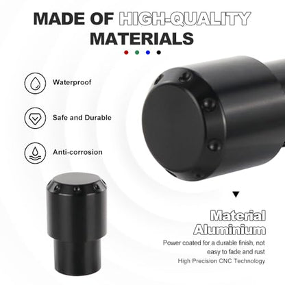 Xitomer Stylish 6061-T6 Aluminum Crash Bar Guard Balls - 4 Color Motorcycle Guardrail End Caps (Black) - color: Black