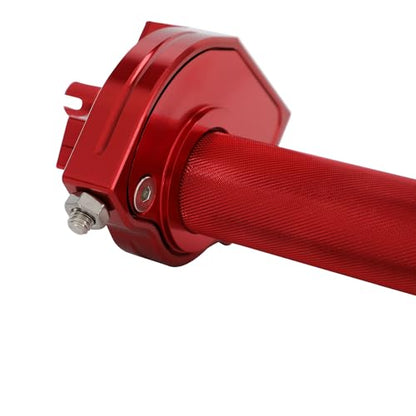 Motorcycle Twist Throttle 7/8" 22mm with Handle Grip Throttle Cable CNC Assembly Universal for CRF 110 CRF 50 125 250 XR 70 SSR 125 110 50 Dirt Pit Bike Mini Bike Red - color: red