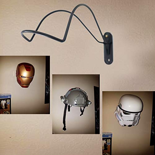 Strong Iron Rack for Electronic Helmet Wall Mounted | Helmet Storage Display | Helmet Collection Wall Hanger Stand | No Helmet