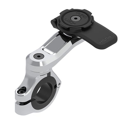 Quad Lock Motorcycle Handlebar Phone Mount PRO Chrome with Vibration Dampener and MAG Phone Case for iPhone 13 Mini - size: iPhone 13 Mini