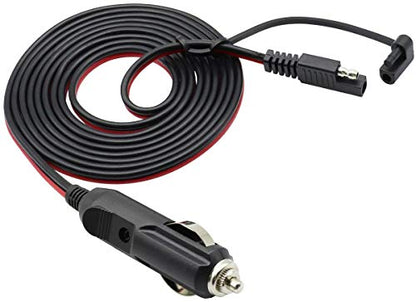 SAE to Cigarette Lighter Cable,16AWG 12V Cigarette Lighter Male Plug to SAE 2 Pin Quick Release Disconnect Connector Plug Adapter Extension Charging Cable with Fuse(2.4m/7.8ft-M) - color: 2.4m-Male