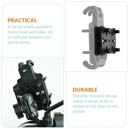Motorcycle Phone Holder with Anti-Shake Vibration Dampener Bike Phone Mount Compatible with Smartphones for Motorbike and Bicycle Use