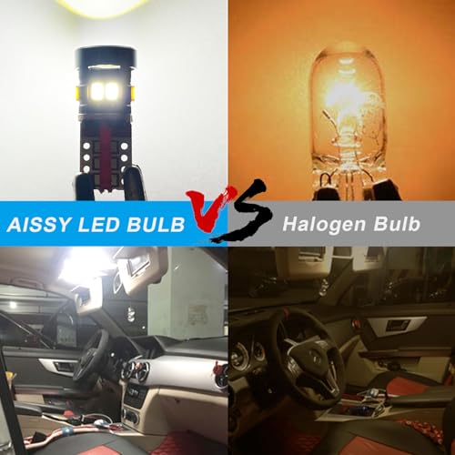 194 LED License Plate Light Bulb 400% High Brightness T10 168 2825 W5W Bulbs for Dome Map Door Courtesy Interior Car 6000K White, Pack of 2 - size: 194/T10