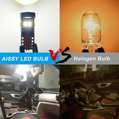 194 LED License Plate Light Bulb 400% High Brightness T10 168 2825 W5W Bulbs for Dome Map Door Courtesy Interior Car 6000K White, Pack of 2 - size: 194/T10