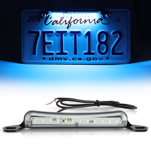 LivTee License Plate Light, Extremely Bright LED License Plate Lights Assembly for Trailer UTV ATV Truck RV Boat, Ice Blue - color: Ice Blue