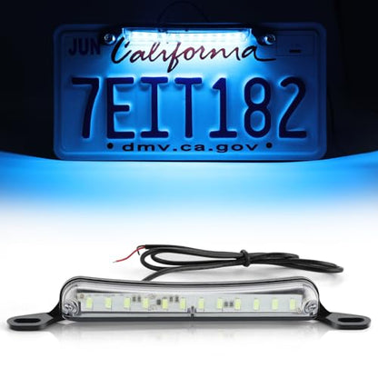 LivTee License Plate Light, Extremely Bright LED License Plate Lights Assembly for Trailer UTV ATV Truck RV Boat, Ice Blue - color: Ice Blue