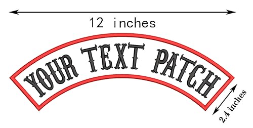 1pcs Top Patch Custom Embroidered Biker Patches, Personalized Embroidery Rocker Patch Rider Motorcycle Patches for Veterans Vest or Jacket (White) - color: White