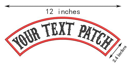 1pcs Top Patch Custom Embroidered Biker Patches, Personalized Embroidery Rocker Patch Rider Motorcycle Patches for Veterans Vest or Jacket (White) - color: White