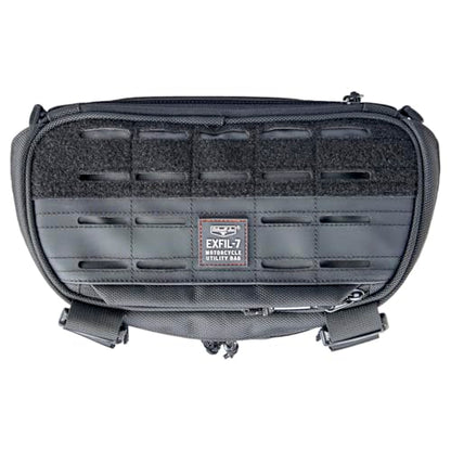Biltwell Exfil-7 2.0 Motorcycle Bag - Universal Bag for Handlebars Risers Front Fork, Compatible with Touring and Cruiser Motorcycles