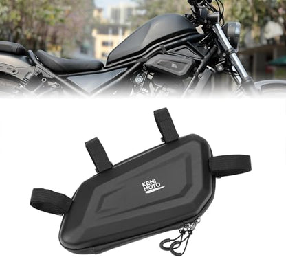 KEMIMOTO Motorcycle Side Bag, EVA Hard Shell Tool Bags Compatible with Rebel 300 500 (2017-2026) - Universal Motorcycle Saddlebag Side Frame-Mounted and Rear Storage Right 2.5L - style: Eva-right