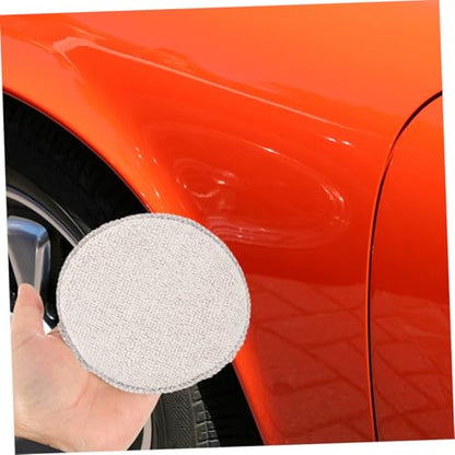 4pcs Car Wax Applicator Pads Round Microfiber Cleaning Buffing Sponges for Polishing Vehicles Lightweight Versatile Scratch Maintenance for Cars Motorcycles and