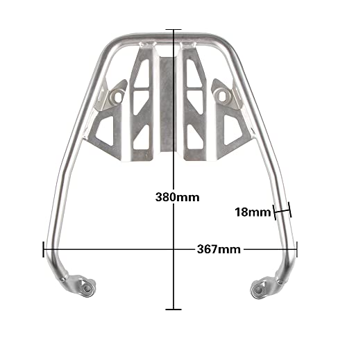 Motorcycle Rear Seat Luggage Rack Tail Top Case Bracket for BMW R1250GS R1200GS LC Adventure 2013-2023 (Silver) - color: Silver