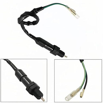 Universal 2 Wire Rear Brake Light Switch for Honda Kawasaki Suzuki Yamaha Tail Light Switch with Spring for Most Cars Motorcycle ATV 4 Wheel Pit Dirt Bike