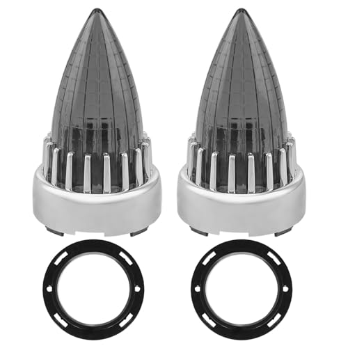 Motorcycle Bullet Turn Signals' Lens Covers 3 1/4", Smoked Front Rear Bike Light Lense Replacement Parts for Harley Road King Electra Street Glide Heritage Softail Accessories 2 Pack - color: 3 1/4" bullet smoked lens