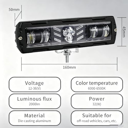 6-Inch Off-Road Vehicle Modified Led External Warning Light Motorcycle Universal High-Brightness Flashing Spotlight Work Light For Trucks Atv Utv Boats(Style A) - style: Style A
