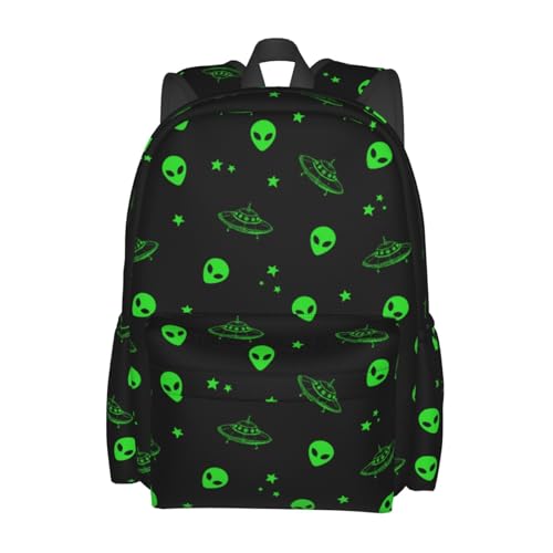 Galaxy Alien Backpack Bookbag Laptop Backpacks Multipurpose Daypack for Boys Girls School Men Women Travel Hiking - color: Galaxy Alien