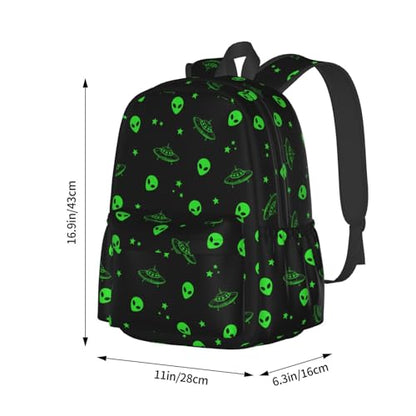 Galaxy Alien Backpack Bookbag Laptop Backpacks Multipurpose Daypack for Boys Girls School Men Women Travel Hiking - color: Galaxy Alien