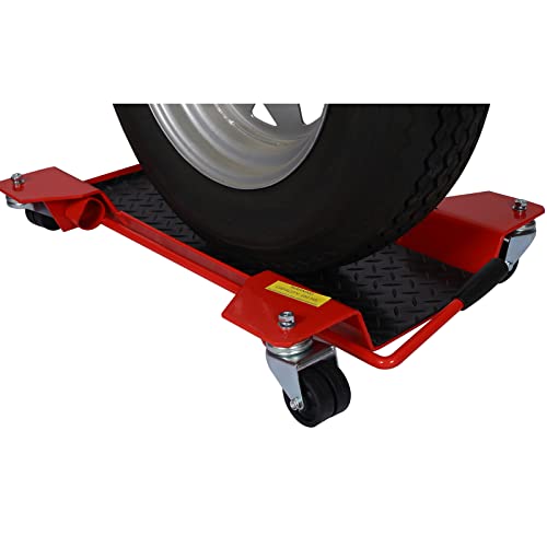 Gecheer Motorcycle Garage Stand Dolly for Secure Storage and Easy Movement of Heavy Bikes Up to 500lbs Capacity