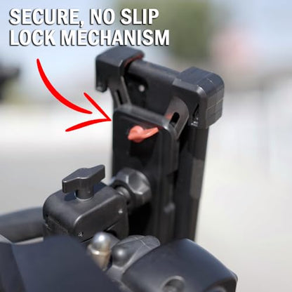 Rydex X3 Motorcycle Handlebar Phone Mount, Anti-Shake and Vibration Proof, Stable & Sturdy Phone Mount, Universal Fit (up to 7"), Compatible with iPhone, Samsung & All Cell Phones